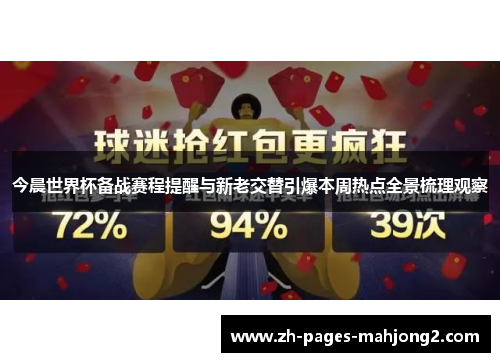 今晨世界杯备战赛程提醒与新老交替引爆本周热点全景梳理观察